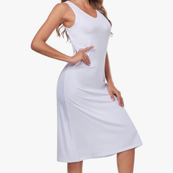 Full Slip V-Neck Knee-Length Nightgown - Picture 1 of 4